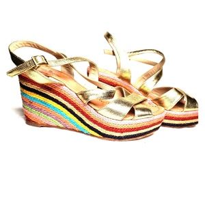 Kate Spade Rainbow Espadrille Wedges